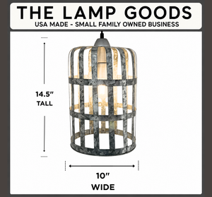 Galvanized Farmstead Cage Pendant Light