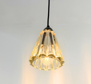 Amber Faceted Tapered Glass Pendant Light - The Lamp Goods