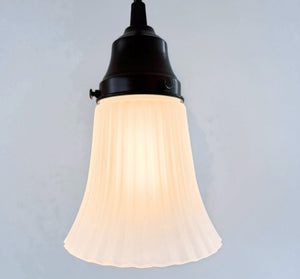 Vintage Frosted Classic Flare Pendant Light | 5" Width