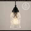 Heavy Leaded Glass Diamond Clear Flare Pendant