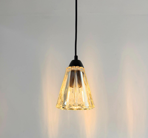 Amber Faceted Tapered Glass Pendant Light - The Lamp Goods