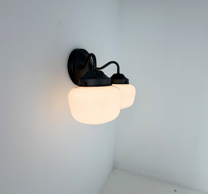 Simple Schoolhouse Double Sconce — alternate angle