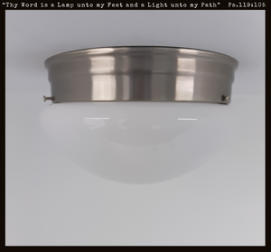Simple Milk Glass Dome Ceiling Light