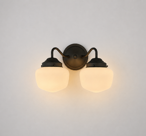 Simple Schoolhouse Double Sconce — detail view
