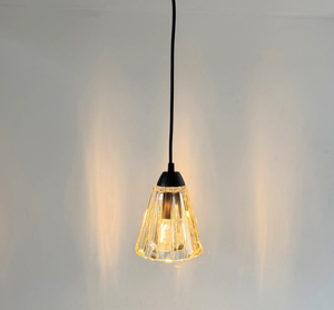 Amber Faceted Tapered Glass Pendant Light - The Lamp Goods