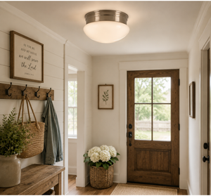 Simple Milk Glass Dome Ceiling Light