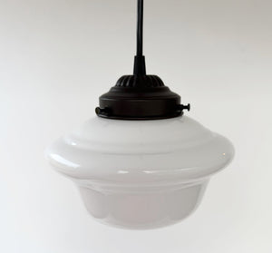 Vintage Bell Milk Glass Pendant