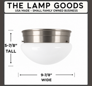 Simple Milk Glass Dome Ceiling Light