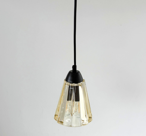 Amber Faceted Tapered Glass Pendant Light - The Lamp Goods