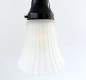 Vintage Frosted Classic Flare Pendant Light | 5" Width