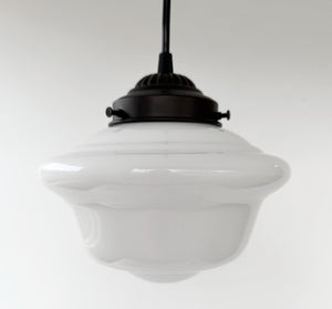 Vintage Bell Milk Glass Pendant