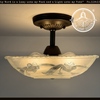 Square Floral Embossed Antique Ceiling Light | The Lamp Goods