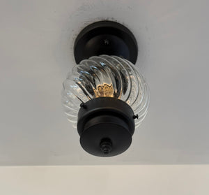 Vintage Twisted Glass Lantern Ceiling Light