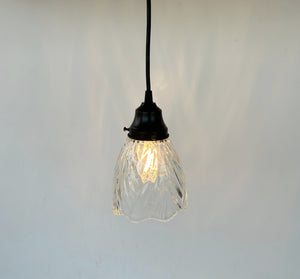 Heavy Pressed Vintage 1960's Pendant or Sconce