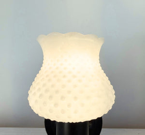 Vintage Hobnail Bloom Milk Glass Wall Sconce