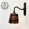 Mini Wooden Barrel Wall Sconce
