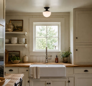 Mushroom Schoolhouse | 7" Ceiling Light Fixture - The Lamp Goods