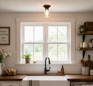 Mason Jar New Quart Ceiling LIGHT Flush Mount
