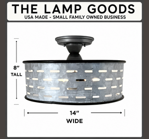 Barn Rivet Drum Ceiling Light