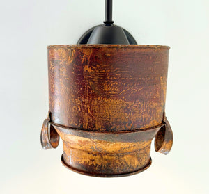 Rustic Weathered Milk Can Farmhouse Wall Sconce