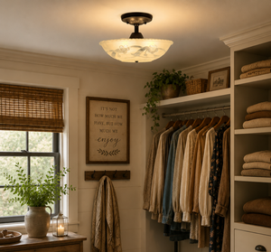 Handcrafted antique ceiling light by The Lamp Goods