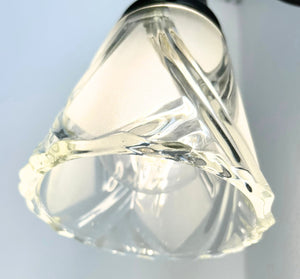 Frost and Clear Crossed Glass Wall Sconce