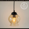 Amber Scalloped Globe Pendant Light - The Lamp Goods