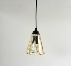 Amber Faceted Tapered Glass Pendant Light - The Lamp Goods