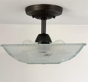 Antique ceiling light, handmade by The Lamp Goods
