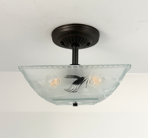 Antique ceiling light, handcrafted in the USA
