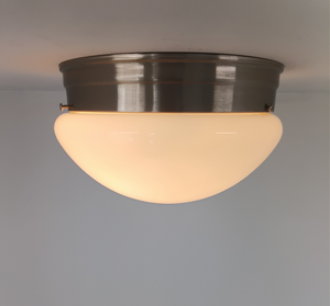 Simple Milk Glass Dome Ceiling Light