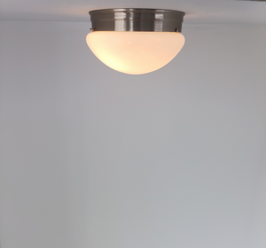 Simple Milk Glass Dome Ceiling Light