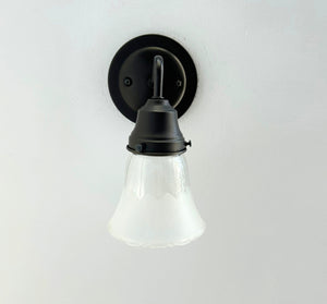 Delicate Frost and Clear Square/Cross Glass Wall Sconce