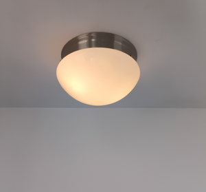 Simple Milk Glass Dome Ceiling Light