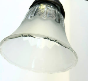 Delicate Frost and Clear Square/Cross Glass Wall Sconce