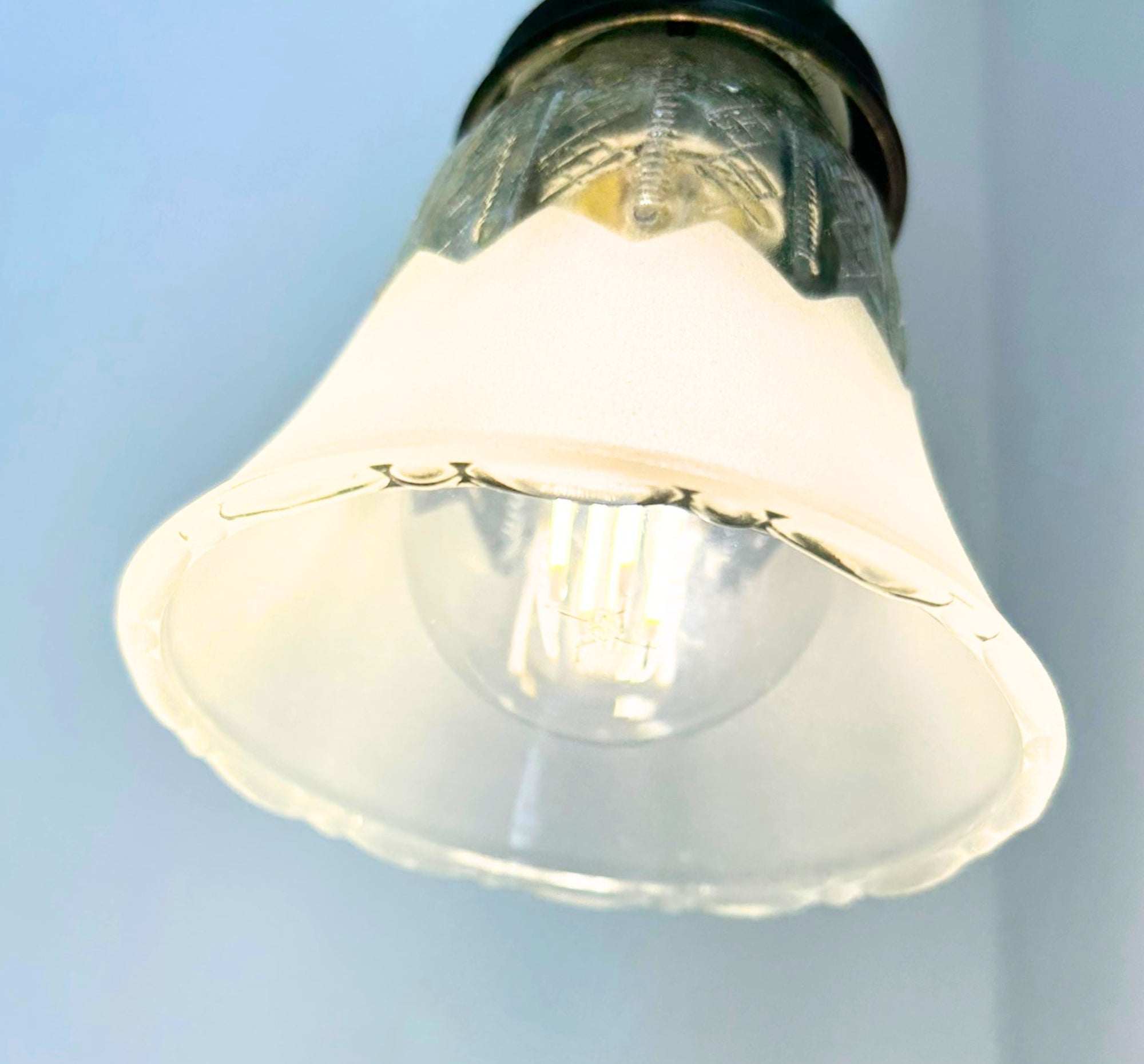 Delicate Frost and Clear Square/Cross Glass Wall Sconce