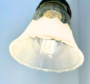 Delicate Frost and Clear Square/Cross Glass Wall Sconce