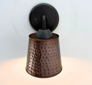 Rustic Hammered Copper Wall Sconce - The Lamp Goods