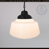 Salvaged Vintage Large Schoolhouse Globe Pendant
