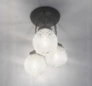 Heirloom Vintage Diamond Square Trio Ceiling Light - The Lamp Goods