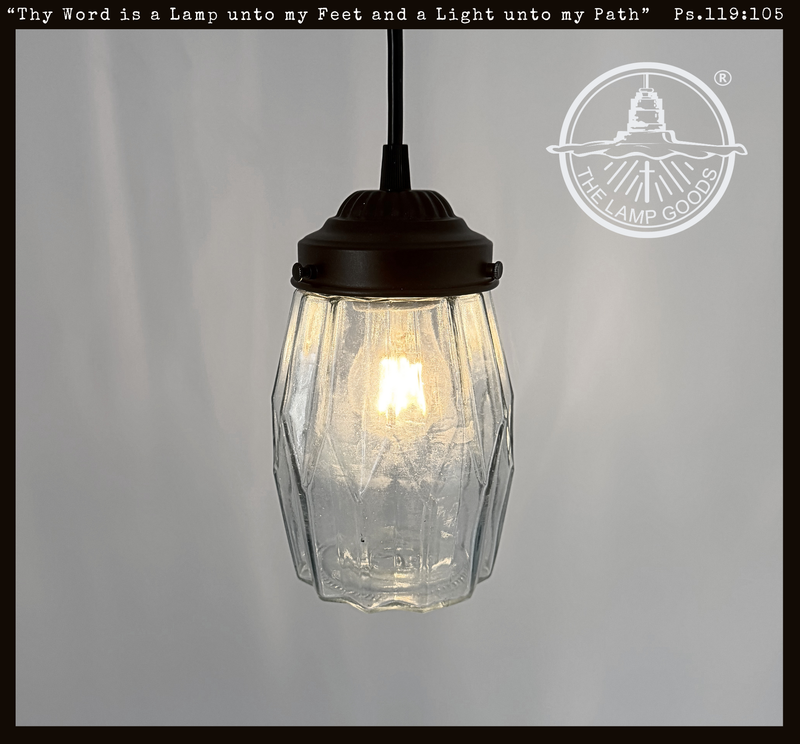 Blue Vintage Prism Pendant Light
