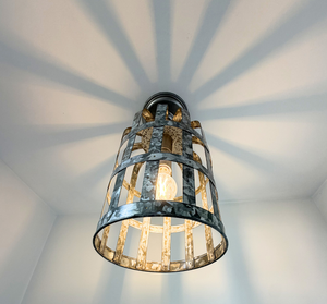 Galvanized Farmstead Cage Ceiling Light