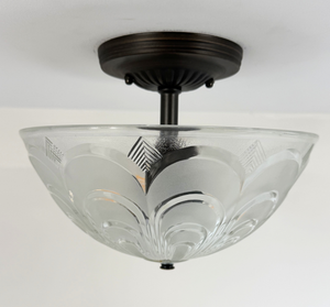 Art deco ceiling light, handmade by The Lamp Goods