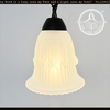 Vintage Embossed Tulip Frosted Pendant