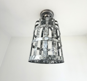 Galvanized Farmstead Cage Ceiling Light