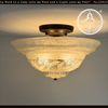 Art Deco Tiered Floral Swirl Vintage Ceiling Light | The Lamp Goods
