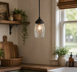 Blue Vintage Prism Pendant Light
