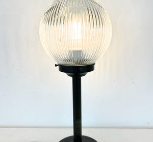 Farmhouse Holophane Globe Table Lamp