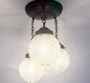 Heirloom Vintage Diamond Square Trio Ceiling Light - The Lamp Goods