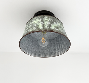 Farmhouse Lime Washed Bucket Ceiling Light